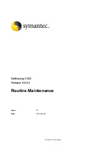 Preview for 1 page of Symantec NetBackup 5000 Routine Maintenance