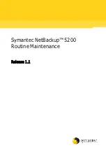 Preview for 1 page of Symantec NetBackup 5200 Series Routine Maintenance