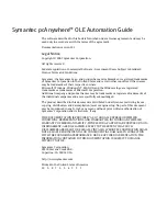 Preview for 2 page of Symantec PCANYWHERE - OLE AUTOMATION GUIDE V12.1 Manual