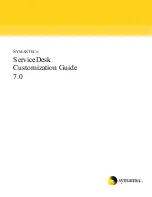 Symantec SERVICEDESK 7.0 Manual preview