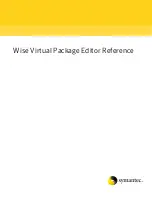 Symantec WISE VIRTUAL PACKAGE EDITOR 7.0 SP2 Installation Manual preview