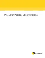 Предварительный просмотр 1 страницы Symantec WISESCRIPT PACKAGE EDITOR 8.0 Reference