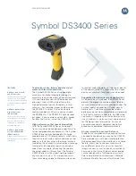 Предварительный просмотр 1 страницы Symbol DS3408-SF20005R Specifications