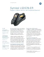 Предварительный просмотр 1 страницы Symbol LS3578-FZ20005WR Specification Sheet