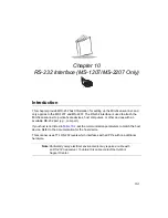 Предварительный просмотр 243 страницы Symbol MiniScan MS-120X Integration Manual