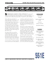 Preview for 1 page of Symetrix 551E Specifications