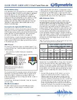 Preview for 3 page of Symetrix ARC-3 Quick Start Manual