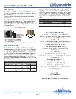 Preview for 3 page of Symetrix ARC-PSe Quick Start Manual