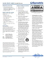 Preview for 1 page of Symetrix Control Server Quick Start Manual