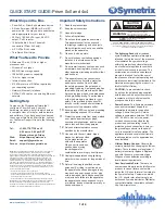 Symetrix Prism 0x0 Quick Start Manual preview