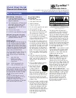 Preview for 1 page of Symetrix SymNet 800HLA4 Quick Start Manual