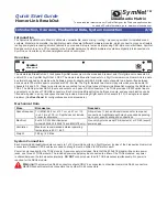 Preview for 2 page of Symetrix SymNet 800HLA4 Quick Start Manual