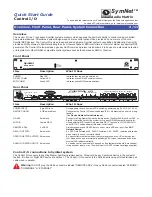 Preview for 2 page of Symetrix SymNet Audio Matrix Control I/O Quick Start Manual