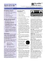 Preview for 1 page of Symetrix SymNet DigIO 12x12 DSP Quick Start Manual