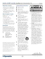 Preview for 1 page of Symetrix SymNet xIn 12 Quick Start Manual