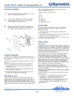 Предварительный просмотр 2 страницы Symetrix xIO Bluetooth RCA-3.5 Quick Start Manual