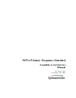 Preview for 1 page of Symmetricom 5071A Assembly And Service Manual