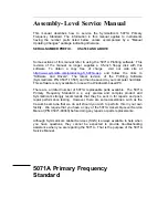 Preview for 3 page of Symmetricom 5071A Assembly And Service Manual