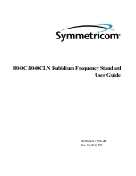 Preview for 1 page of Symmetricom 8040C User Manual