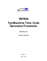 Preview for 1 page of Symmetricom TM7000 User Manual