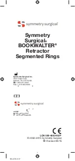 Предварительный просмотр 1 страницы Symmetry Surgical Bookwalter Manual