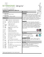 Symmons 9603-PLR Operation & Maintenance Manual preview