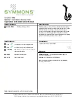 Symmons Ballina S-5204-TRM Operation & Maintenance Manual preview