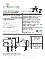 Preview for 1 page of Symmons Brenna SLW-8212-STN-RP Operation & Maintenance Manual