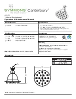 Preview for 1 page of Symmons Canterbury 4-163 Operation & Maintenance Manual