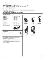 Preview for 1 page of Symmons Carrington Series Installation & Operation Instructions