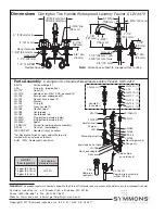 Предварительный просмотр 2 страницы Symmons Carrington SLW-4412 Installation And Service Instructions