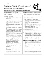 Preview for 1 page of Symmons Carrington SRT-4470 Installation And Service Instructions