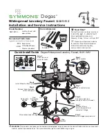 Preview for 1 page of Symmons Degas SLW-5412 Installation And Service Instructions