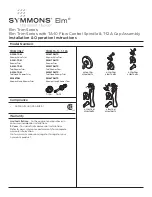 Symmons Elm Trim Series Installation & Operation Instructions preview