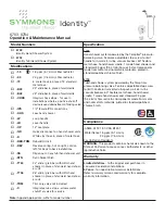 Symmons Identity 6703 Operation & Maintenance Manual preview