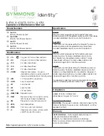 Preview for 1 page of Symmons Identity S-6700 Operation & Maintenance Manual