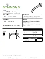 Symmons Sereno 432TS Operation & Maintenance Manual preview