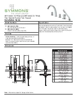 Symmons the smart choice SRT-0600-72-TRM Installation Manual preview