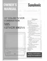 Symphonic 13TVCR MKIVS Owner'S Manual preview