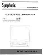 Предварительный просмотр 1 страницы Symphonic 19TVCR MKII Owner'S Manual