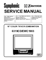 Предварительный просмотр 1 страницы Symphonic 6319CD/EWC1903 Service Manual