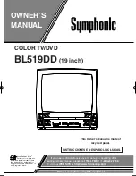 Symphonic BL519DD Owner'S Manual preview