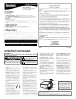 Preview for 1 page of Symphonic CSTL1505 Owner'S Manual