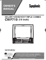 Symphonic CWF719 Owner'S Manual preview