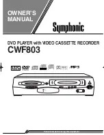 Предварительный просмотр 1 страницы Symphonic CWF803 Owner'S Manual