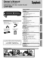 Symphonic CWF804 Owner'S Manual предпросмотр