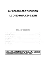 Preview for 2 page of Symphonic LCD-B20A6 Service Manual