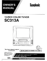 Предварительный просмотр 1 страницы Symphonic SC313A Owner'S Manual