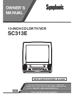 Preview for 1 page of Symphonic SC313E Owner'S Manual