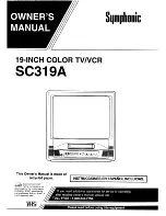 Preview for 1 page of Symphonic SC319A Owner'S Manual